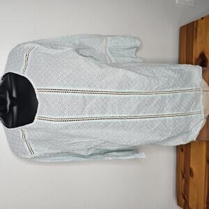 NWT Suzanne Betro Lace Inset Flutter Sleeve Tunic Size XL